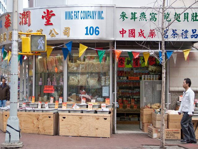 Mercado de Mott Street en Chinatown Nueva York