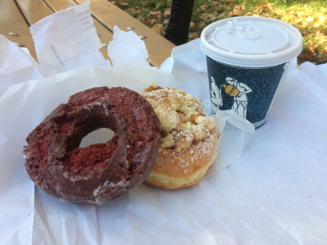 Donuts en el Parque de Peter Pan en Brooklyn