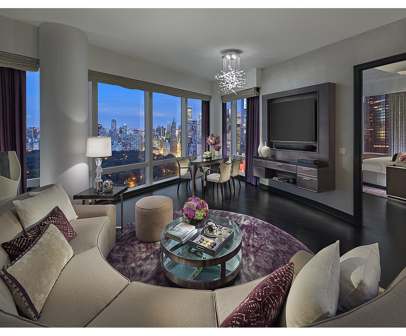 Suite con vistas a Central Park en el Hotel Mandarin Oriental New York