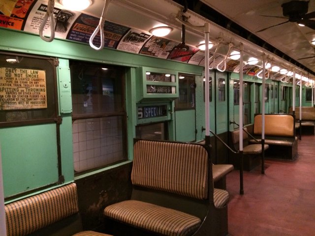 Vagón antiguo del metro de Nueva York
